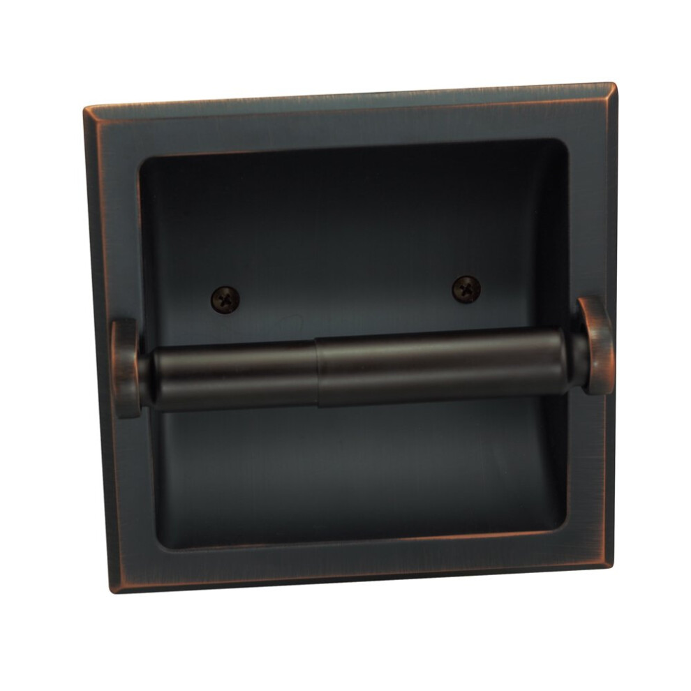 Impressioni Designers Impressions Oil Rubbed Recessed Toilet/Tissue Paper Holder All Metal Contruction - Mounting Bracket Included Bronze