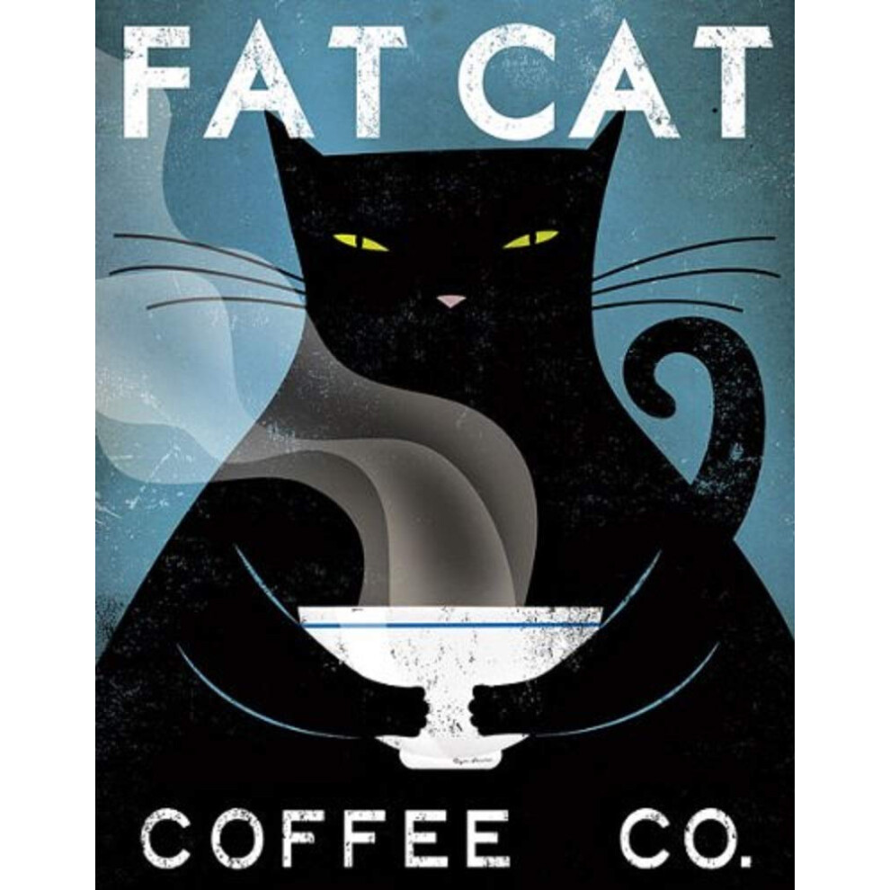 Caf    pour chats No City Publicit   s de Ryan Fowler Publicit   s vintage Chats Imprimer P