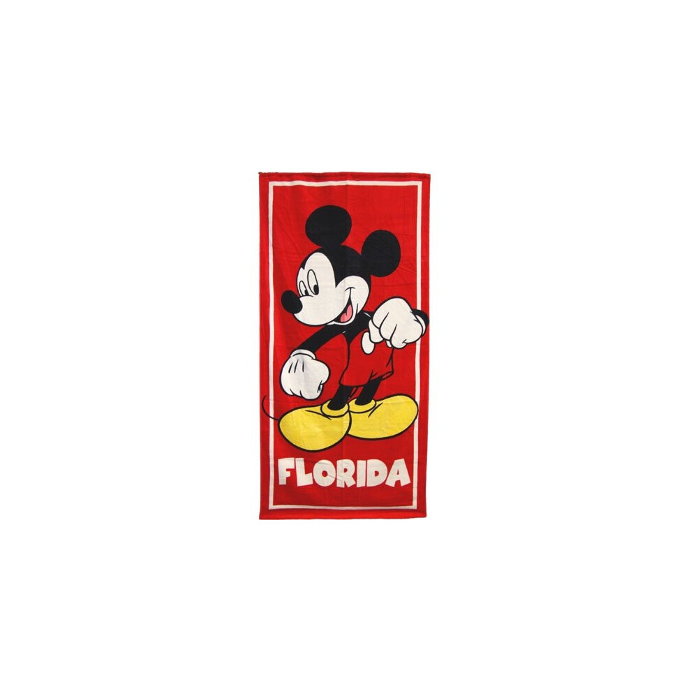 Serviette de plage rouge Disney Classic Mickey