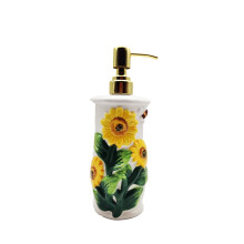 3D Floarea soarelui pictat manual Distribuitor/Lotion Jar 83088 de ACK