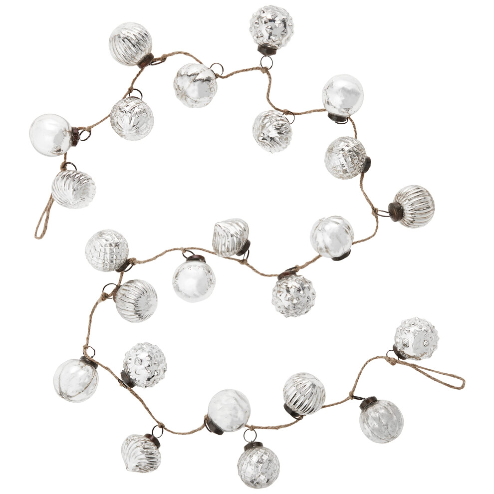 Creative Co-Op Ghirlanda Ornamentale In Vetro Di Mercurio In Rilievo Da 72 Pollici Ant-image