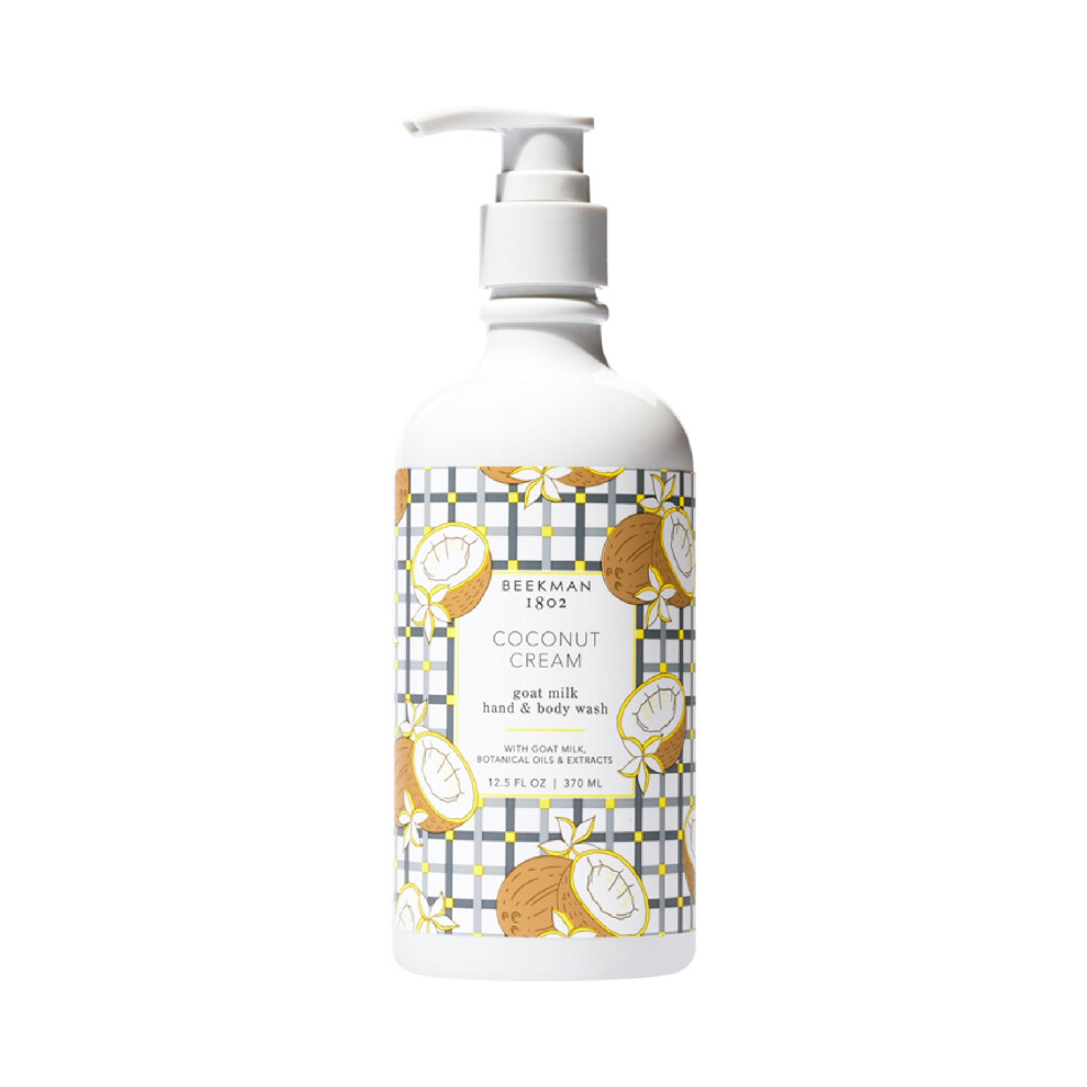 Beekman 1802 Cream Goat Milk Hand Wash Coconut - Scented - 12.5 Fl Oz - Cleanses Nourishes & Hydrates With Aloe Vera & Jojoba Seed Oil - M