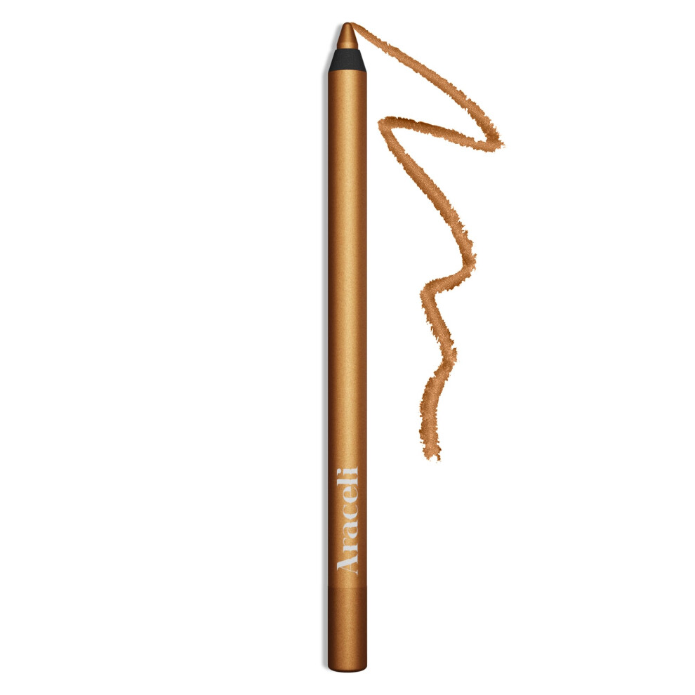 Araceli Beauty Gel Pencil Eyeliner - Water Resistant & Smudge-Proof, Long-Lasting Eye Makeup For Precision Lining & Bold Gold Color