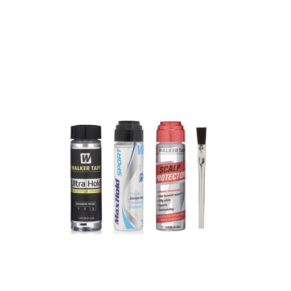 Lot de 4 articles : Ultra-Hold 1,4 oz, Max Hold Sport 1,4 oz, Lace Release 1,4 et petit pinceau applicateur