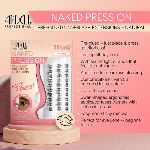 Ardell Extensions de cils pr?-coll?es ? pression nue Ardell - Naturel 2