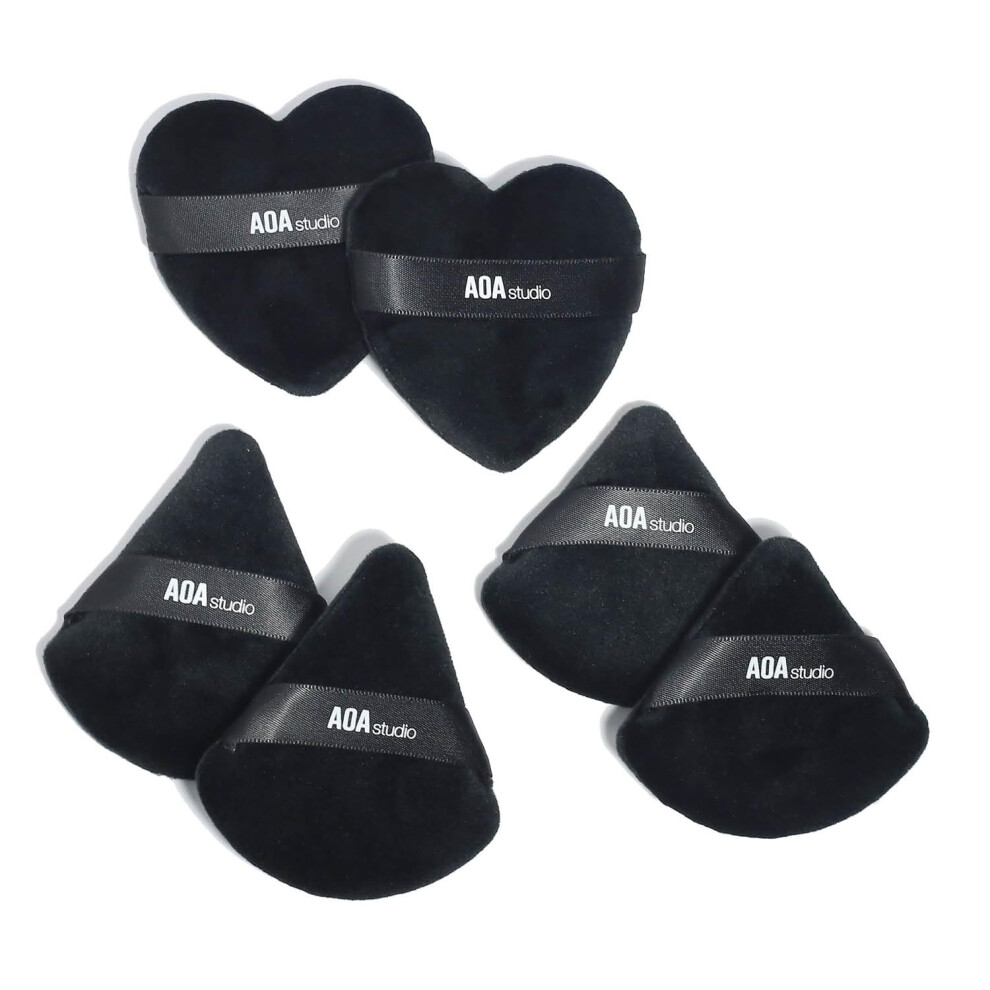 Aoa Studio Velvet Puffs Makeup Puff Set Of 6 Loose Powder Body Powder Velour Makeup Blender Sponge Foundation Blending Sponges Set Beauty M