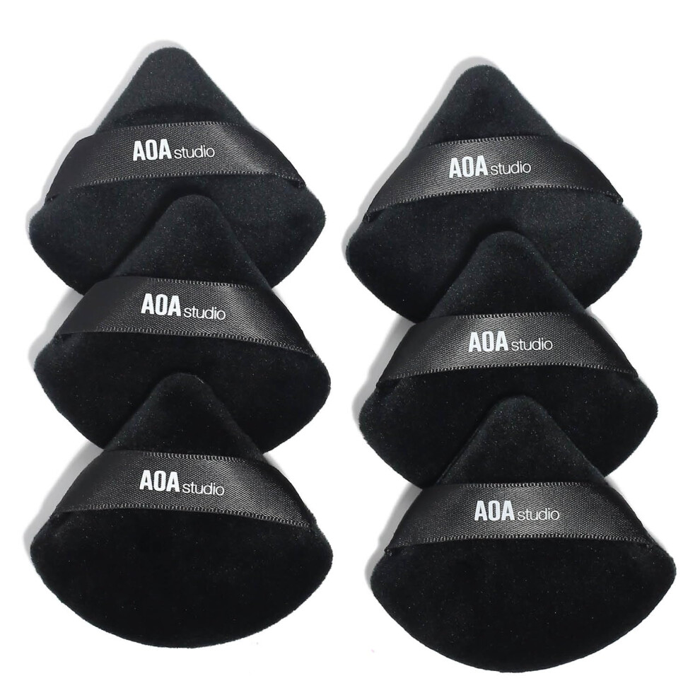 Aoa Studio Velvet Puffs Makeup Puff Set Of 6 Loose Powder Body Powder Velour Makeup Blender Sponge Foundation Blending Sponges Set Beauty M