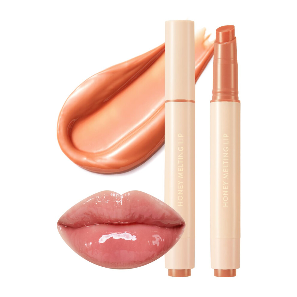 Naturaleza-Y-Vida Nature Republic Honey Melting Lip (01 Apricot) K-Beauty Lip Plumper Tint Balm Korean Lip Glosscute Glow