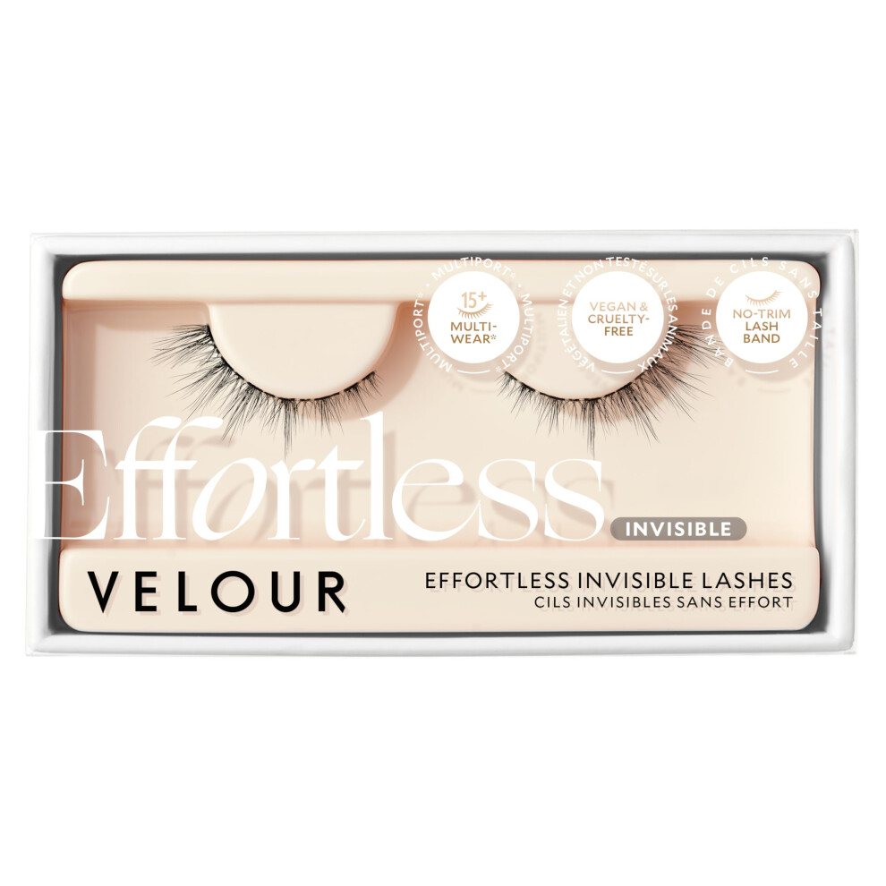 Ciglia In Velluto Velour Effortless Invisible Lashes - Lash Extension Look - Natural-Looking False Eyelashes - Reusable Fake Lashes - Fluffy & Lightweight No