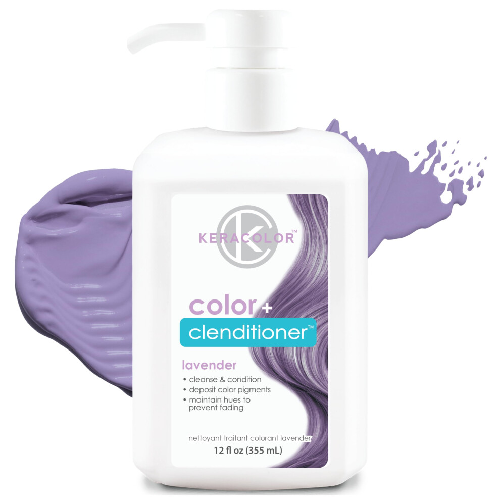 Keracolor Purple Clenditioner Lavender Hair Dye - Semi Permanent Hair Color Depositing Conditioner Cruelty-Free 12 Fl. Oz.
