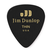JIM DUNLOP 483P03TH Celuloide genuino negro fino paquete de 12 jugadores