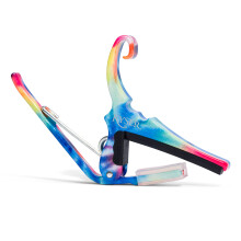Capo de guitarra de mudan   a r   pida do kyser para guitarras ac   sticas de 6 cordas tie-dye kg6tda