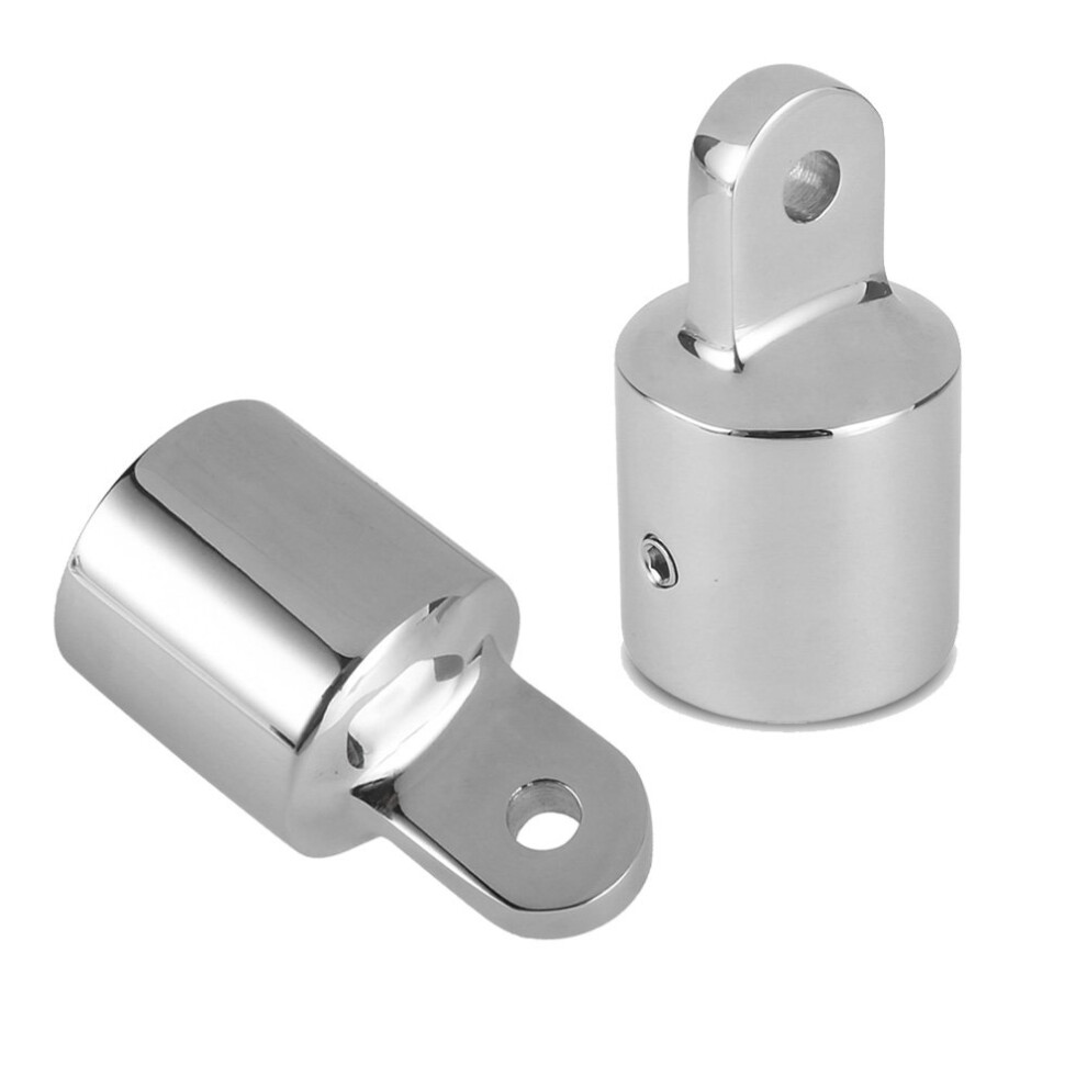 Amadget Lot de 2 embouts de toit Bimini en acier inoxydable 316 pour auvent Bimini Diam?tre int?rieur 7/8