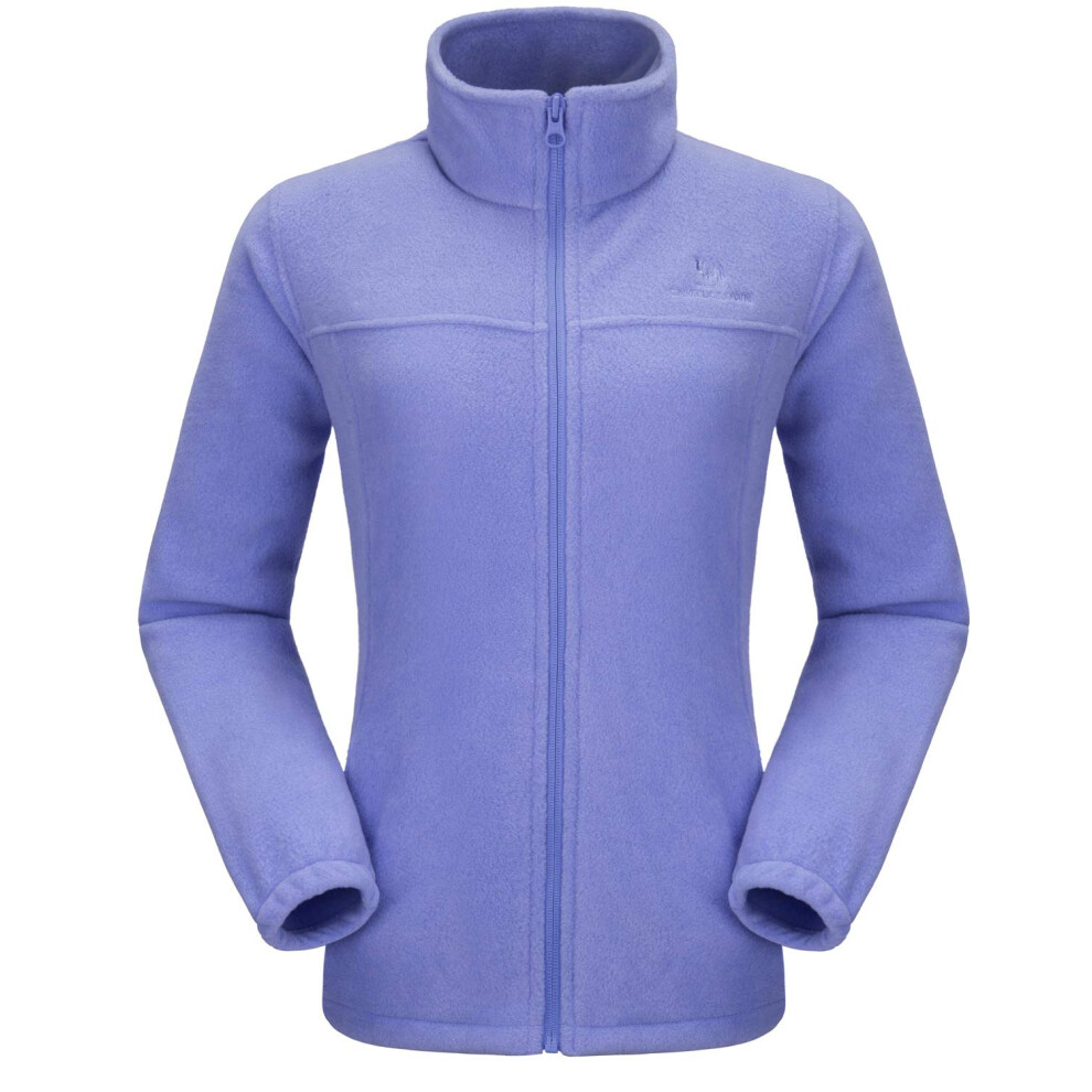 CAMEL CROWN Veste polaire zipp?e pour femme avec poches Manteau polaire doux Veste pull pour le printemps en plein air Bleu L