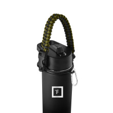 IRON FLASK Manico in Paracord - Adatto per bottiglie d'acqua a bocca larga - Accessori durevoli e sicuri Cavo di sopravvivenza Anello di sicurezz