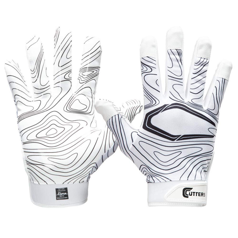 Photos - Goalkeeper Gloves Cutters Game Day Receiver Glvs White Topo YL/YXL S150-03-TOPO-Y30
