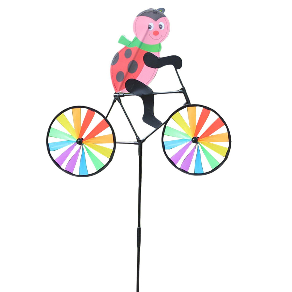 Closkye (Beetle) Animal Bike Wind Spinner Yard Art Whirly Garden Stakes Decorations For Garden Ornament Supplies Und Sale