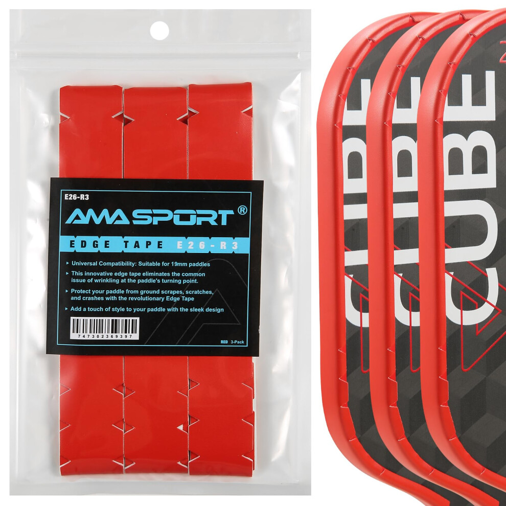 Pickletech Pickleball Paddle Protection Tape - Paddle Head Edge Guard - Racket Edge Protection Tape - Past Perfect Gebogen Rand - Geen Kreukels-image