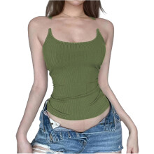 (XS, Black) Luvette Tank, Invisible Strap Tank Top, Invisible Strap Tank Top for Women, Ribbed Invisible Tank Top