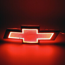 Rotes 5D LED Hecklogo Lichtabzeichen Emblem für Chevrolet Cruze Malibu – wasserdicht, 12V, langlebig