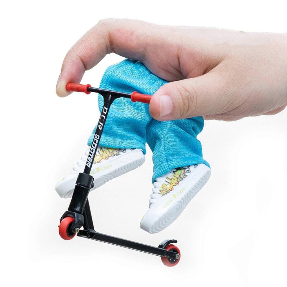 Photos - Other Toys Kikidex  New Hot Alloy Finger Scooter SP-7 with Finger Shoes and Pants - Creative Finger Board Accessories for Fing (black, One size)