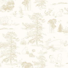 Disney Winnie The Pooh Toile Beige Peel  Stick Wallpaper by RoomMates  RMK12622RL