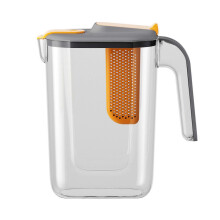(Grey, One size) New Upgraded Water Kettle With Fruit Filter Portable Cold Water Kettle Refrigerator Side Door Household High-temperature Hard Wearing Travel Camping P