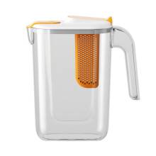 (White, One size) New Upgraded Water Kettle With Fruit Filter Portable Cold Water Kettle Refrigerator Side Door Household High-temperature Hard Wearing Travel Camping P