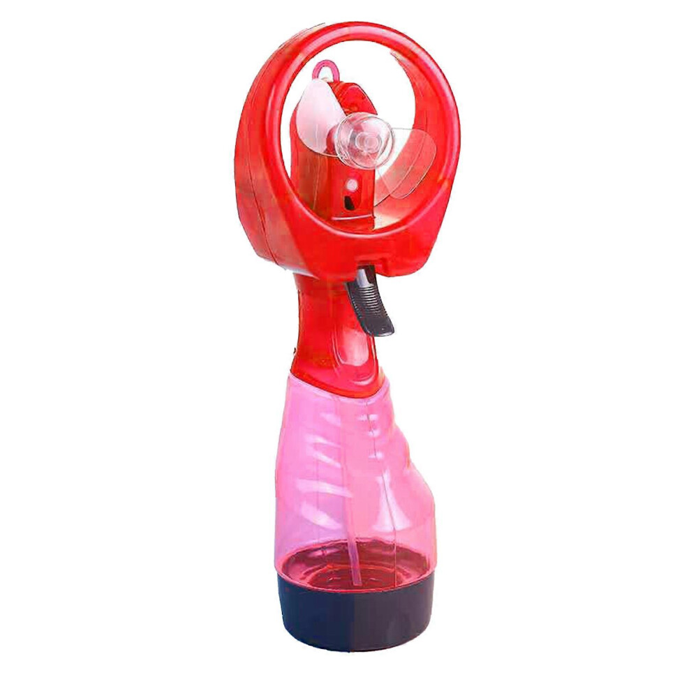 (Red, One size) Upgrade Handheld Misting Fan Personal Facial Steamer Fan -Rechargeable Battery Operated, Portable Foldable Travel Fan-image-OPC-PG6WS5T-NEW