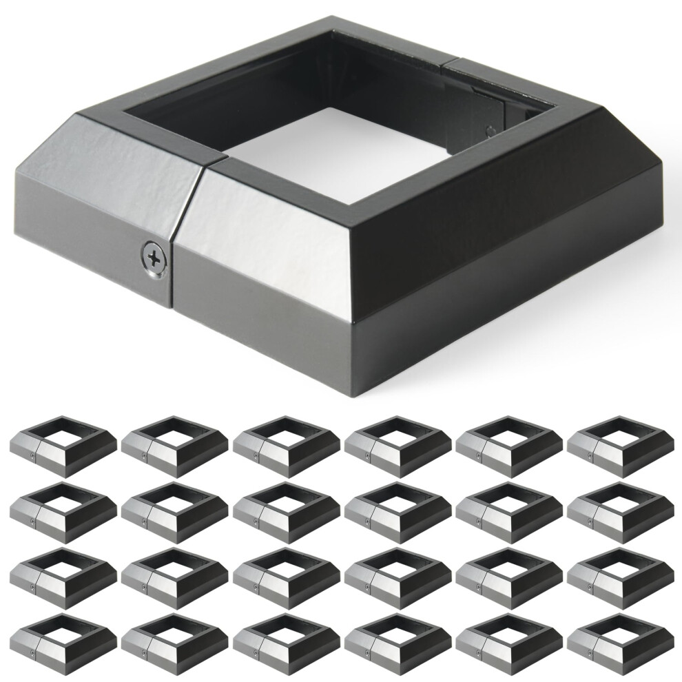 Wocepu 24 Pcs 4X4 Actual 35X35 Aluminum Deck Post Base Cover For Deck Railings Stairs Patios Porches Split Deck Pos 732122912083