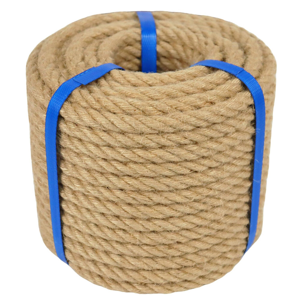 12 Inch Natural Jute Rope  165 Feet Thick Hemp Rope  4 Strands Twisted Manila Rope for Crafts  Cat Scratching Post  Gardening-image-OPC-PFRRKY7-NEW