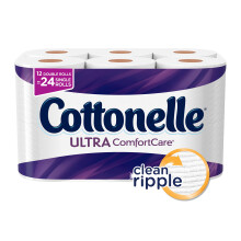 Cottonelle Ultra ComfortCare Papier toaletowy do kąpieli 12 podwójnych rolek papieru toaletowego