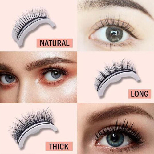 (Thick) 1 Pair Reusable Self-adhesive Eyelashes 1