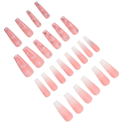 24Pcs Press on Nails Fake Nail Tips Manicure False Nail Ballet False Nail Tips 2