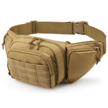 (Yellow, One size) Men Tactical Fanny Pack Waist Bag Military Waist Bag Concealed Bag New