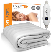 (Double) Soft Polyester Electric Blanket Fitted Underblanket Mattress Cover, 3x Heat Settings, 1x Controller and Machine Washable Heated Blanket