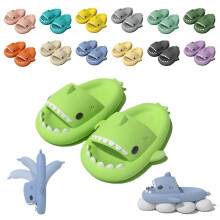 (44-45, Apple green) 2025 Upgraded Shark Slides for Men and Women Cute Cartoon Shark Slippers Novelty Lightweight Anti-Slip Comfy Thick Sole Open Toe Beach Sandals