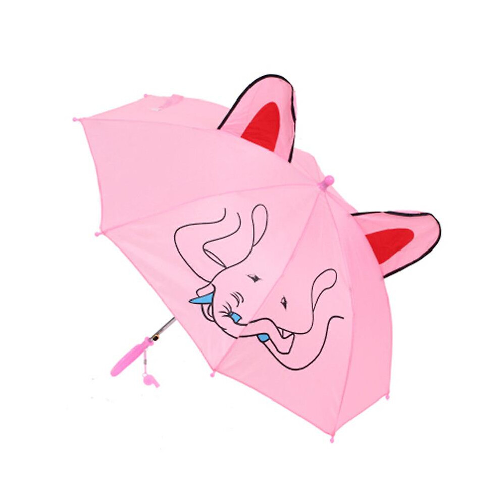 (elephant) Cute Cartoon Children Umbrella Children Ears Straight Handle Cute Cartoon Children Umbrella Children Ears Curved Handle