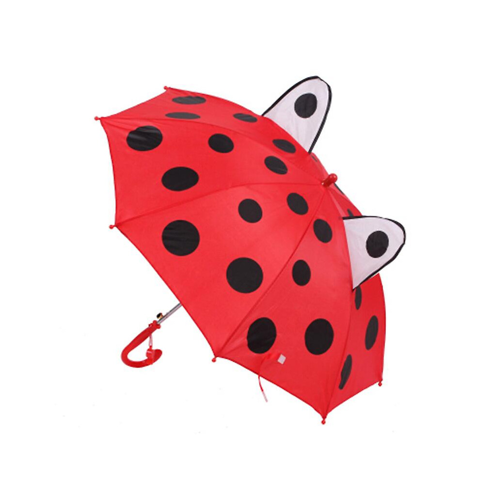 (seven star ladybug) Cute Cartoon Children Umbrella Children Ears Straight Handle Cute Cartoon Children Umbrella Children Ears Curved Handle