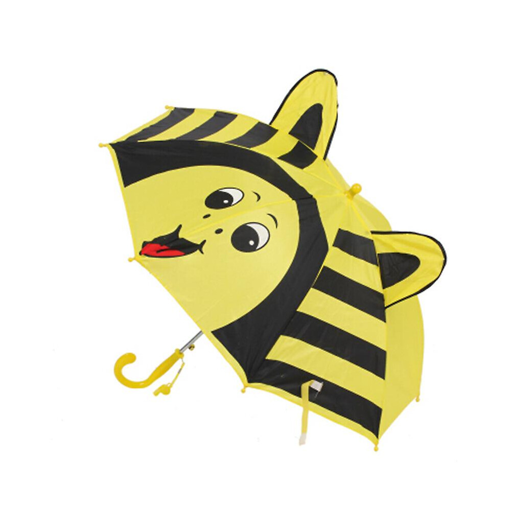 (bee) Cute Cartoon Children Umbrella Children Ears Straight Handle Cute Cartoon Children Umbrella Children Ears Curved Handle