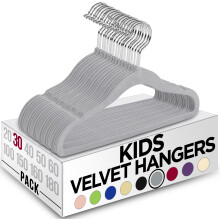 Utopia Home Kids Hangers Velvet 30 Pack 11 Inch Durable Baby Hangers for Closet Perfect Toddler Hangers Non Slip for Every