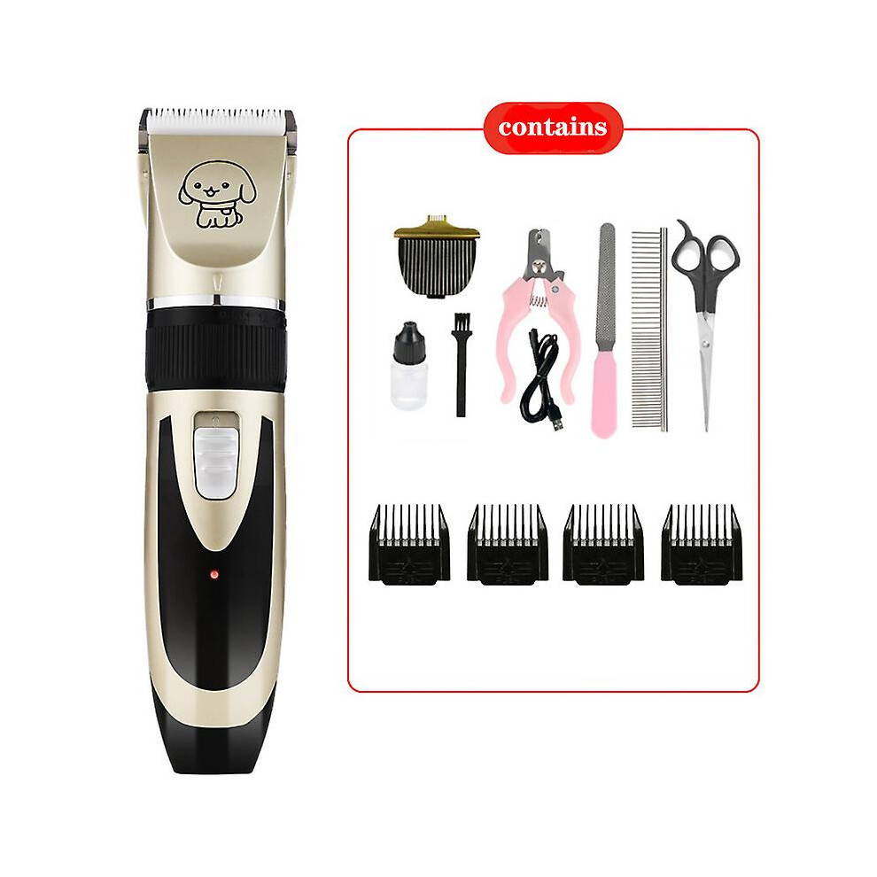 (C) Professional Dog Grooming Kit - Rechargeable, Cordless Pet Grooming Clippers