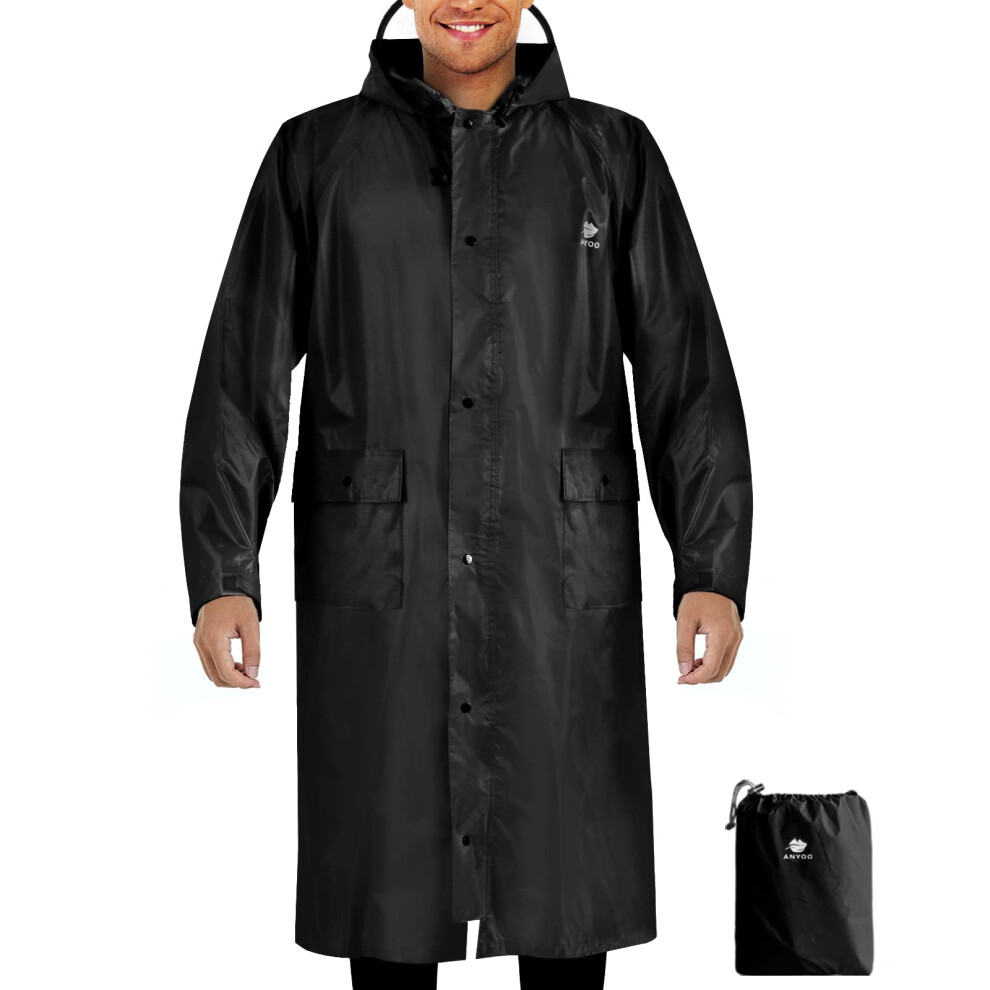 Modos Logicos Anyoo Hood Rain Poncho Waterproof Lightweight Raincoat For Men Women A