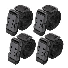 Ayaport Utility-Gurte mit Schnalle, 101,6 cm, verstellbare Nylon-Gurte mit Schnellverschluss, Schwarz, 4er-Pack
