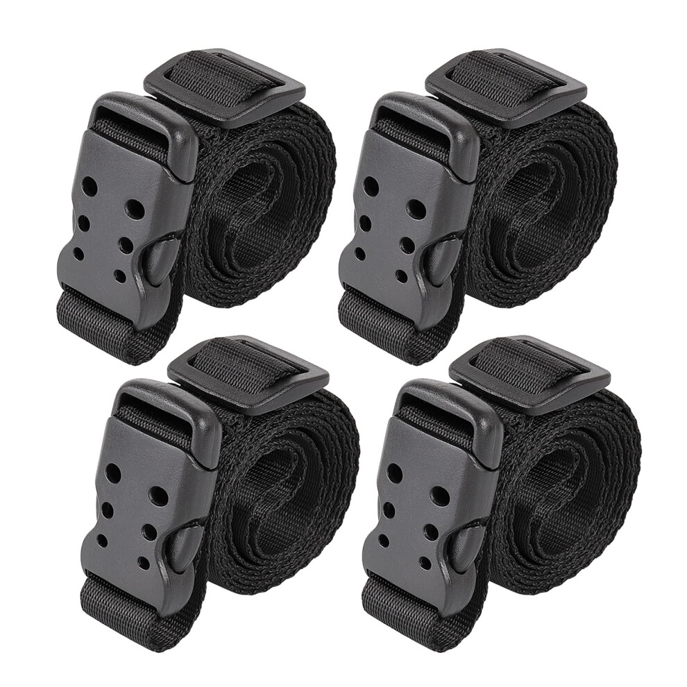 Ayaport Utility Straps With Buckle 40 Quickrelease Adjustable Nylon Straps Black 4 Pack 649615331064
