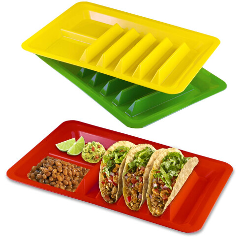 BNYD 3 Pack Taco Holder Barevn Taco talre (ruzn barvy)