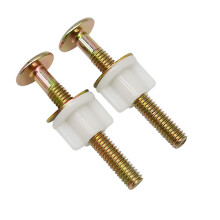 2 Pack Universal WC-istuimen pultit Ruuvit Set Heavy Duty WC-istuimen saranapultit muovimuttereilla ja metallisilla aluslevyill Varaosat ylkiinnite