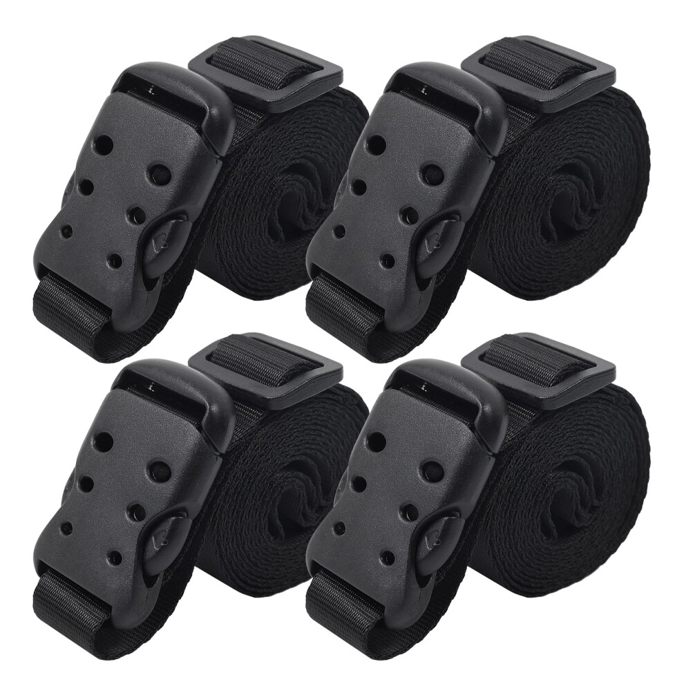 Ayaport Utility Straps With Buckle 72 Quickrelease Adjustable Nylon Straps Black 4 Pack 630282618442