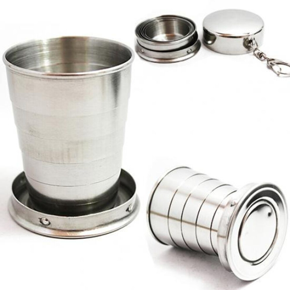75ml Mini Stainless Steel Portable Travel Folding Collapsible Cup Telescopic