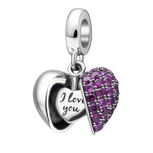I Love You-Anhnger-Charms aus 925er-Sterlingsilber, Herz-Anhnger, passend fr Pandora-Charm-Armbnder, Weihnachtsgeschenke fr Frau, Freundin, Va